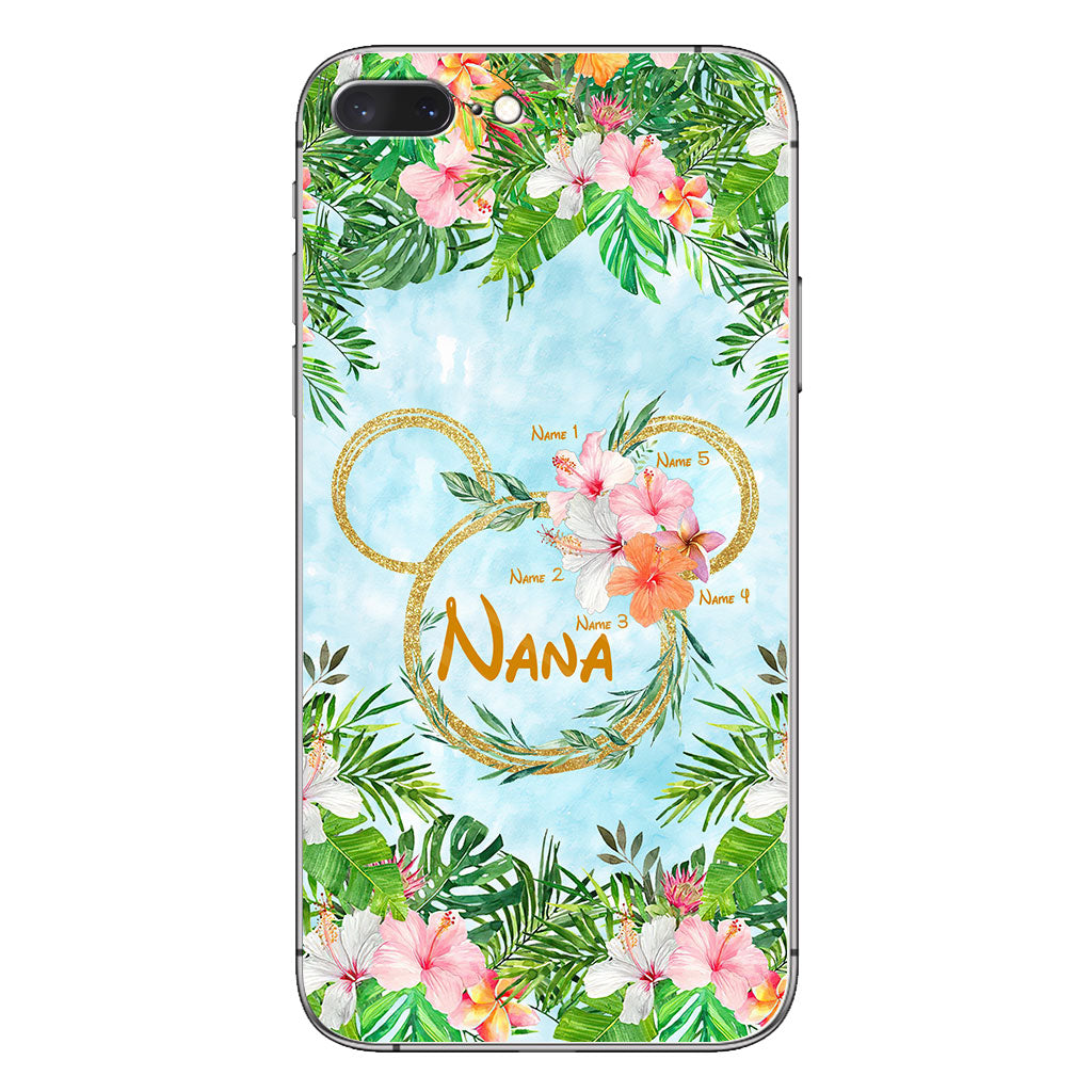 Tropical Mouse Ears Nana - Personalized Grandma Phone Case