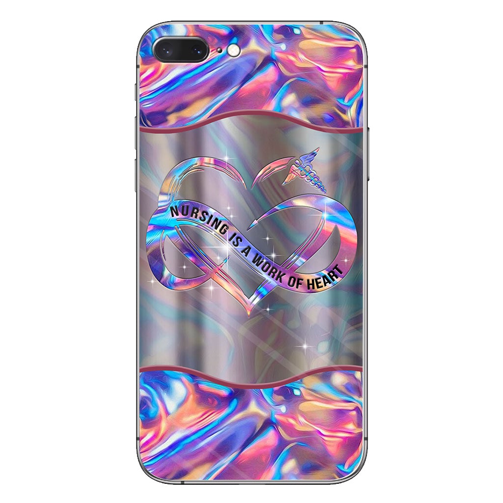 Nursing Is A Work Of Heart Personalized Phone Case