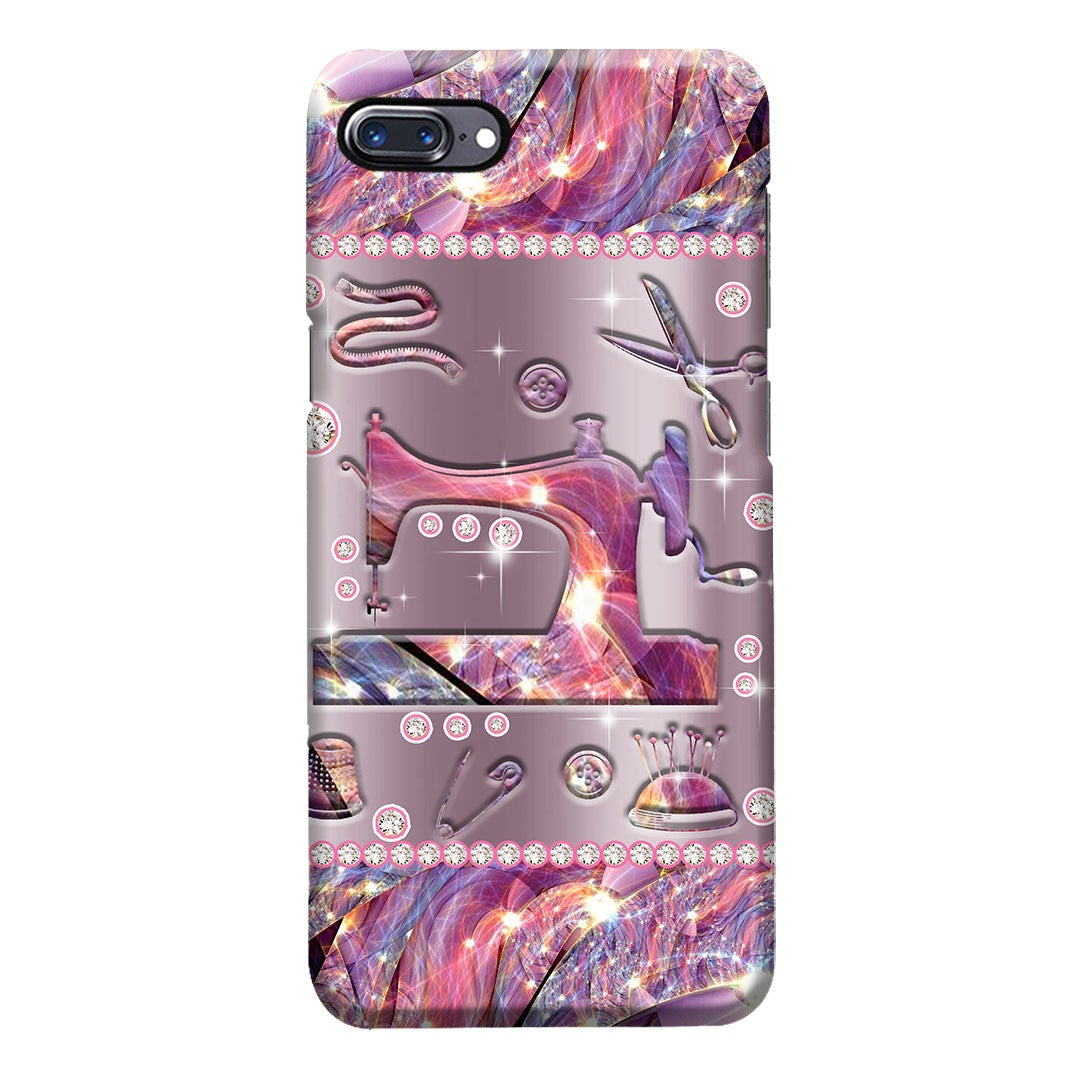 Sewing Metal Pattern Print Phone Case 062021