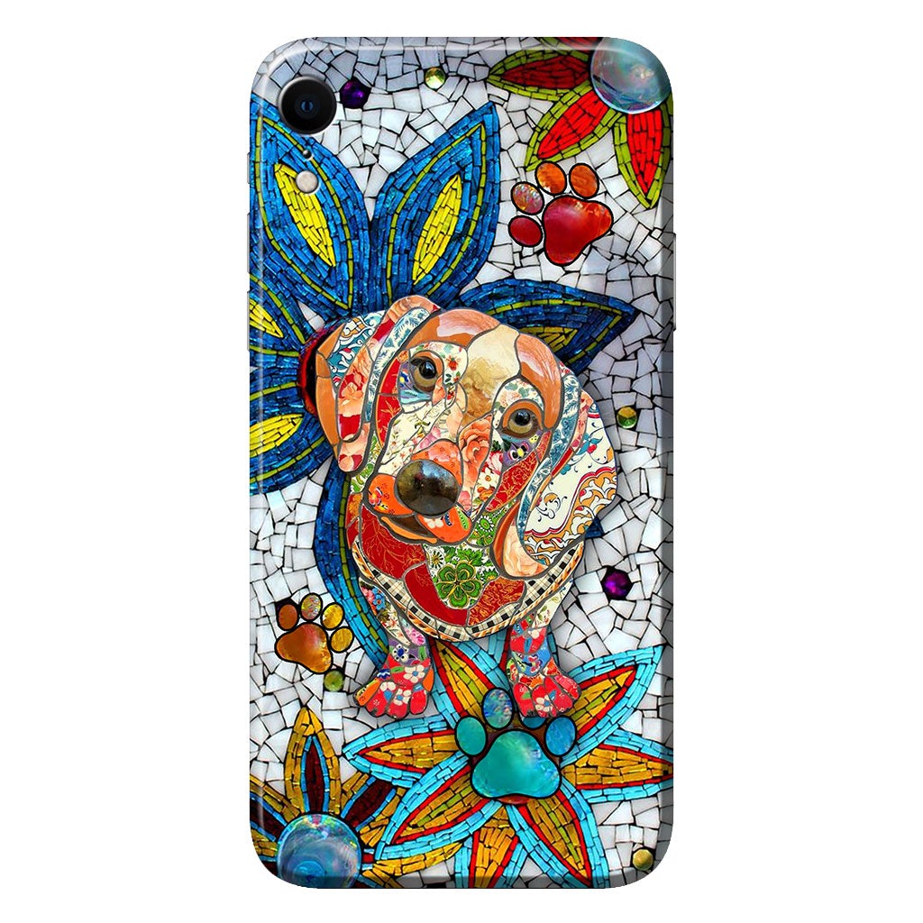 Love Dachshunds Ceramic Pattern Print Phone Case