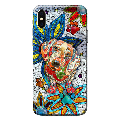 Love Dachshunds Ceramic Pattern Print Phone Case