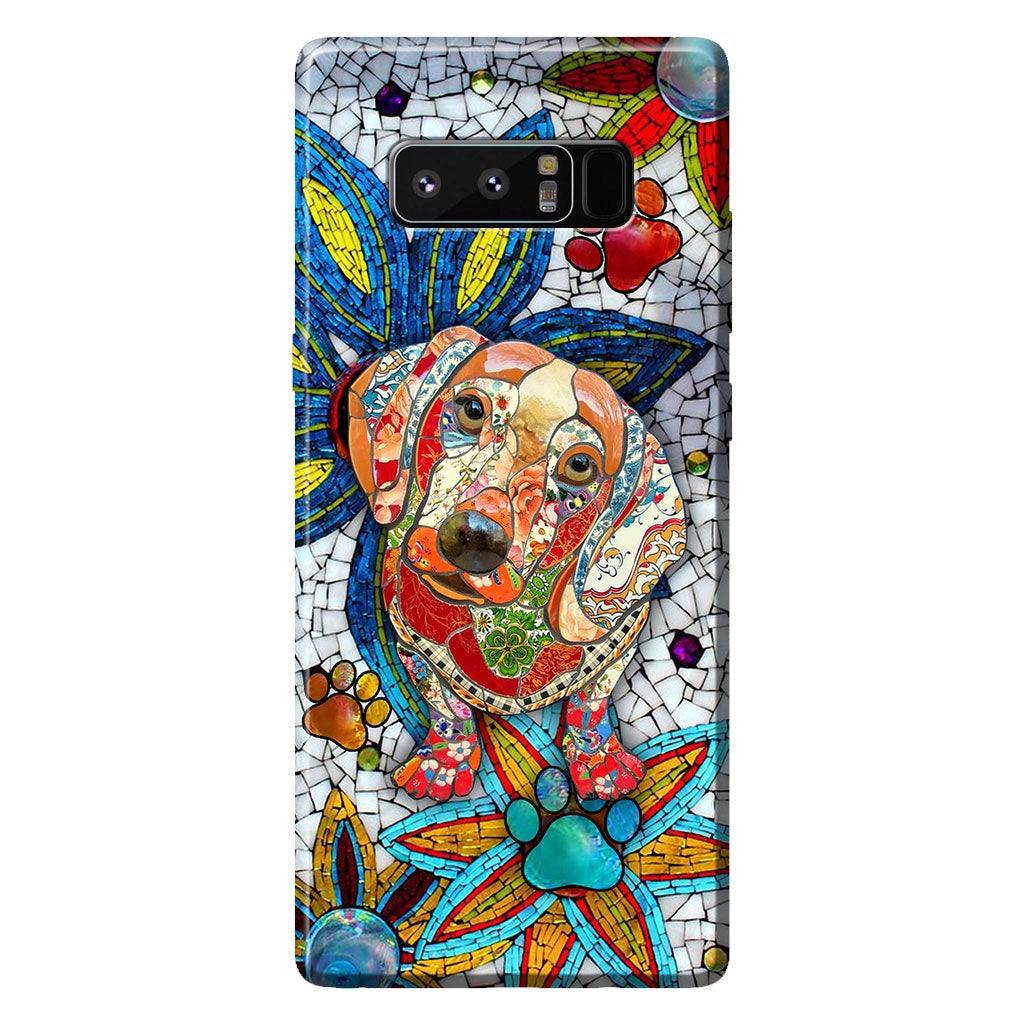 Love Dachshunds Ceramic Pattern Print Phone Case