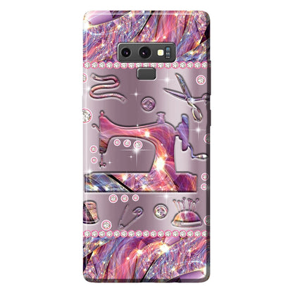 Sewing Metal Pattern Print Phone Case 062021