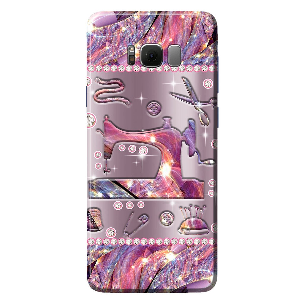 Sewing Metal Pattern Print Phone Case 062021