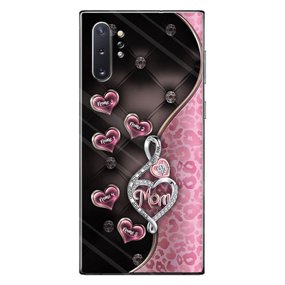 To The Moon And Back Rose Gold - Personalized Mother's Day Phone Case