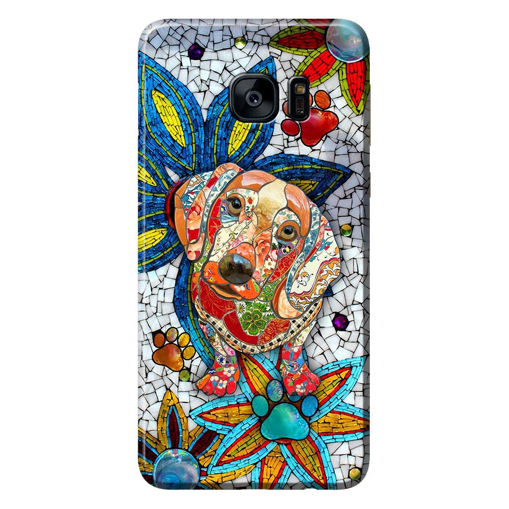 Love Dachshunds Ceramic Pattern Print Phone Case