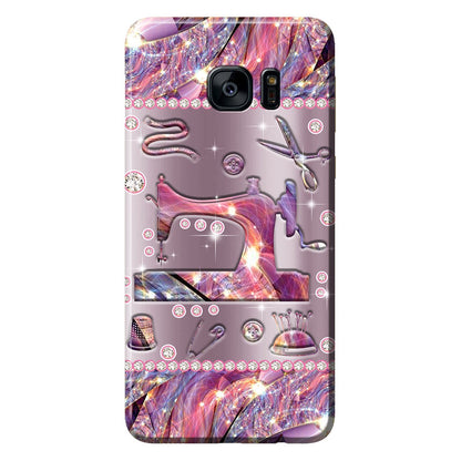 Sewing Metal Pattern Print Phone Case 062021