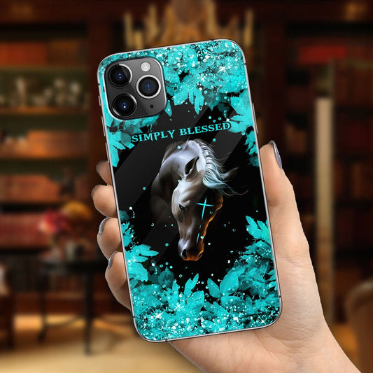 This Girl Runs On Jesus And Horses - Personalized Phone Case